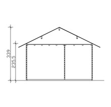 Dessin d''un abri de jardin avec dimensions