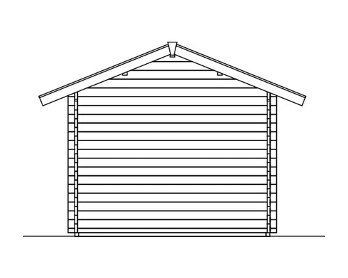 Illustration d''un abri de jardin en bois
