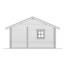 Illustration d''une cabane de jardin avec fenêtre