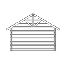 Illustration d''une tonnelle de jardin avec toit à deux pans