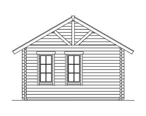 Illustration d''une maison de jardin avec deux fenêtres