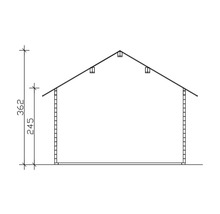 Dessin technique d''un bâtiment avec dimensions