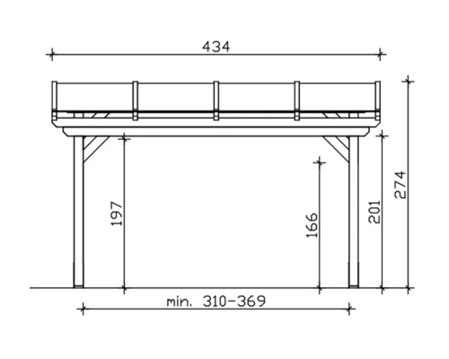 Schéma technique d''un pavillon avec dimensions