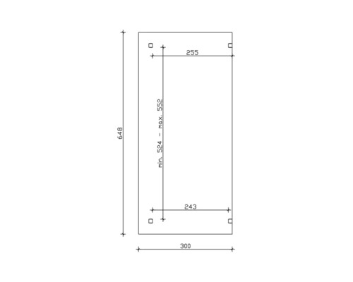 Dessin technique avec indications de dimensions