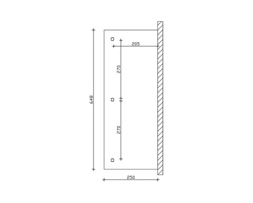 Dessin technique d''un meuble avec indications de dimensions