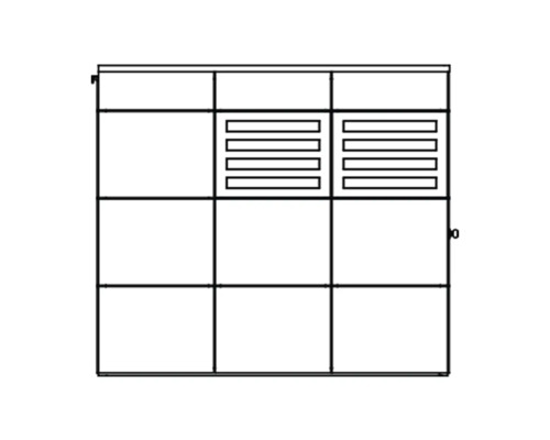 Corps d''armoire avec étagères
