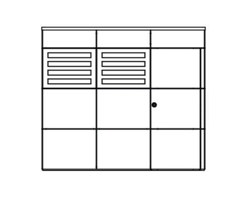 Armoire avec grille d''aération