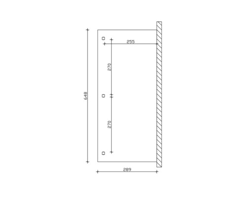 Dessin technique avec les dimensions d''un élément de construction