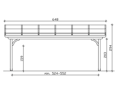 Dessin technique d''une construction en bois avec des indications de dimensions
