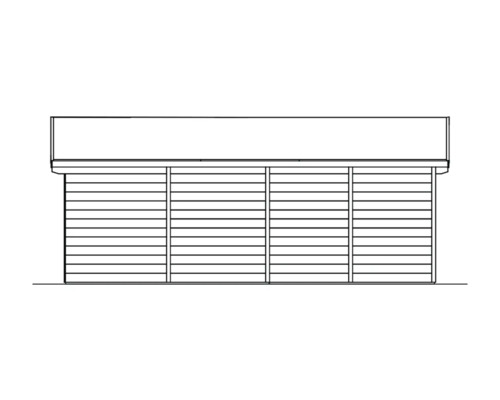 Illustration d''un abri de jardin avec bardage horizontal en bois