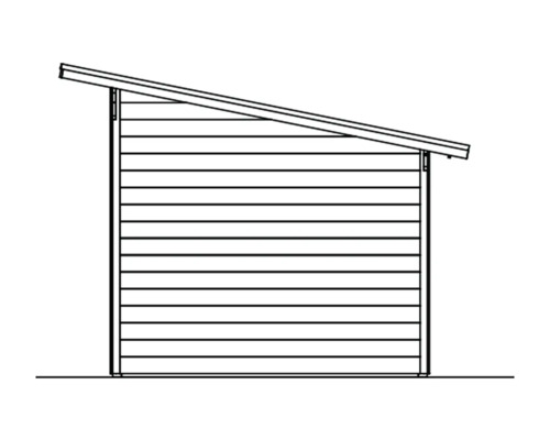Image d''un abri de jardin avec un toit à un seul versant