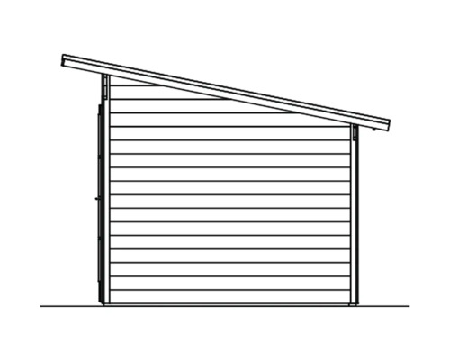 Illustration d''un abri de jardin avec toit monopente
