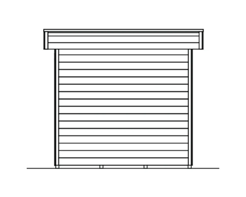 Illustration d''un abri de jardin avec bardage horizontal en bois