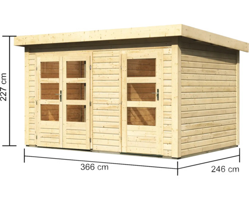 Gartenhaus aus Holz mit Abmessungen