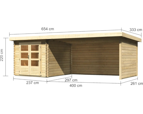 Abri de jardin en bois avec dimensions