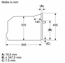 Technische Zeichnung mit Maßangaben in Millimeter