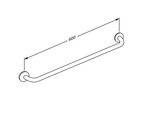 Haltegriff mit einer Länge von 600 mm.