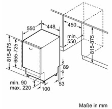 Produktzeichnung mit Maßangaben in Millimeter