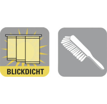 Blickdicht Symbol und eine Bürste