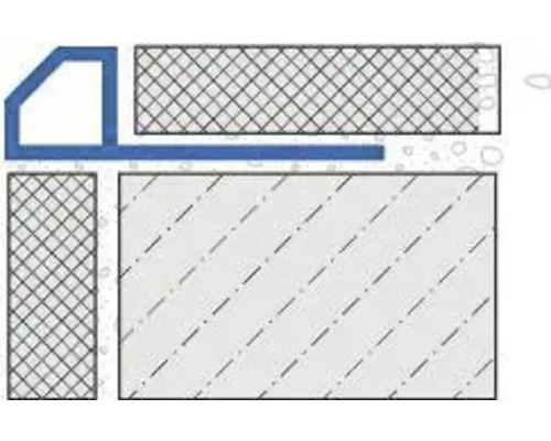 Schéma d''une formation d''angle avec bande d''étanchéité