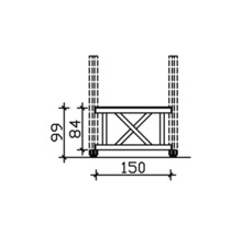Schéma technique d''un podium avec dimensions