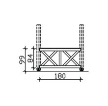 Dessin technique d''une plateforme avec dimensions