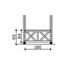 Schéma technique d''un podium avec dimensions