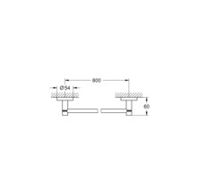 Badetuchhalter Grohe Quickfix Start 800 mm schwarz matt 411872430