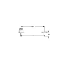 Badetuchhalter Grohe Quickfix Start 450 mm schwarz matt 411972430