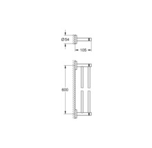 Badetuchhalter Grohe Quickfix Start doppelt 600 mm schwarz matt 412032430