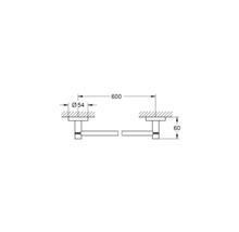 Badetuchhalter Grohe Quickfix Essentials 600 mm schwarz matt 1022512430