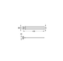 Barre porte-serviettes Grohe Quickfix Start Cube double pivotant noir mat 409762430