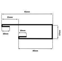 Dessin technique avec dimensions en millimètres