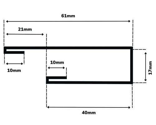 Dessin technique avec dimensions en millimètres