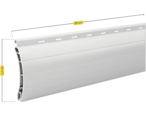 Profilé de volet roulant en plastique, 80 x 5,2 cm