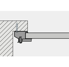 Installationsskizze einer Gardinenstange mit Befestigung an der Wand