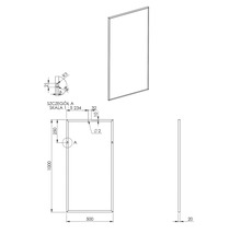 Miroir de salle de bains Jungborn 50x100x2 cm cadre chrome haute brillance