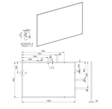 Miroir de salle de bains Jungborn 120x80x2 cm cadre chrome haute brillance