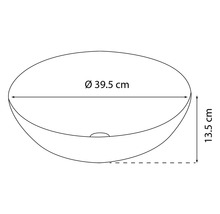 Lavabo à poser Differnz SLIM 39,5 x 39,5 cm noir mat 38.010.80