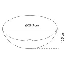 Lavabo à poser Differnz SLIM 28,5 x 28,5 cm noir mat 38.010.83