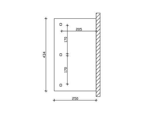 Dessin technique avec indications de dimensions