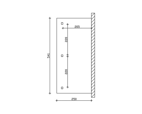 Dessin technique d''un montage de plaques avec indications de dimensions.