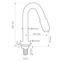 Robinet d'eau froide Differnz or mat 30.416.34