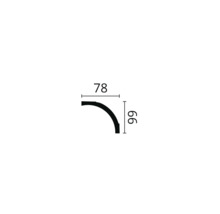 NOMASTYL® B1 Deckenleiste/Funktionsleiste PVC papierummantelt 2200 mm x 78 mm x 66 mm