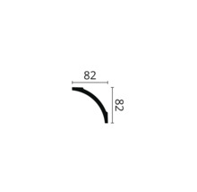 NOMASTYL® B127 Deckenleiste/Funktionsleiste PVC papierummantelt 2000 mm x 82 mm x 82 mm Pack = 61 St