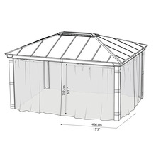 Moustiquaire, protection contre les insectes CANOPIA by Palram Dallas 212 x 466 cm anthracite
