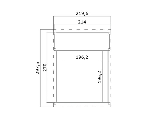 Dessin technique avec dimensions en millimètres