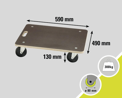 Set De 4 Roulettes De Transport – 2 Fixes + 2 Pivotantes Avec Frein, Diamètre 50 Mm, Charge 40 Kg Par Roue