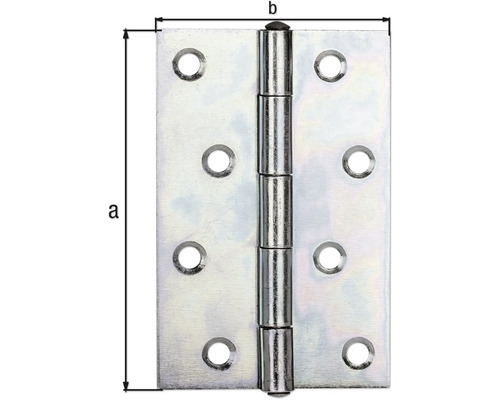 Charnière de porte en métal avec indication des dimensions