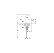 Dessin technique d''un robinet avec dimensions